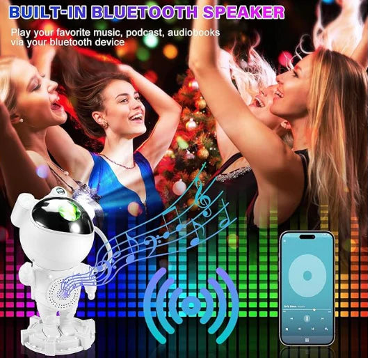 PROYECTOR LED ASTRONAUTA 2 EN 1 PARLANTE BLUETOOTH CON CONTROL