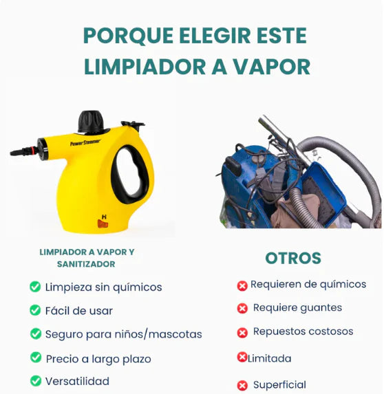 LIMPIADOR A VAPOR MULTIUSOS + ENVÍO GRATIS