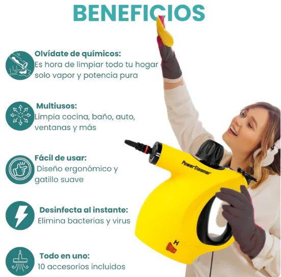 LIMPIADOR A VAPOR MULTIUSOS + ENVÍO GRATIS