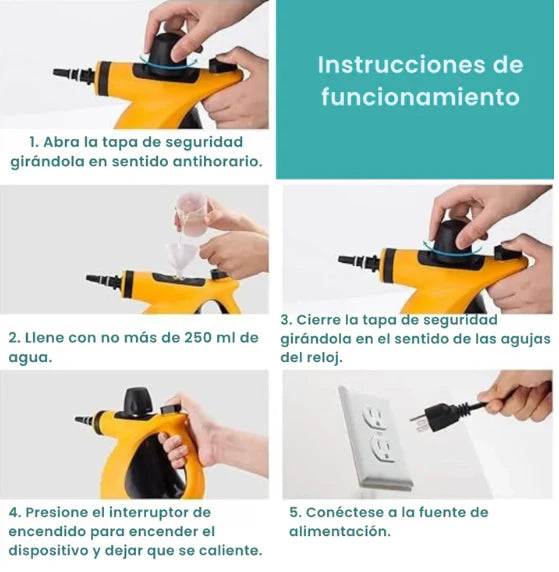 LIMPIADOR A VAPOR MULTIUSOS + ENVÍO GRATIS